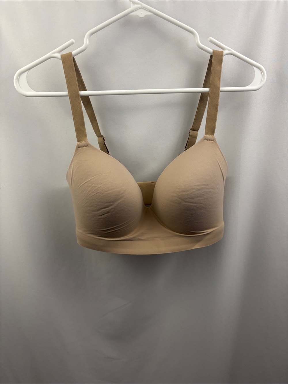 Soma Enbliss Wireless Bra Beige Full Coverage Smooth Comfort Nude Women sz 36D